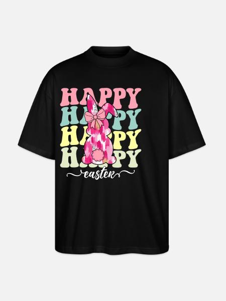 Happy Easter - Stanley/Stella Oversized Unisex Organic T-shirt Blaster 2.0 - black