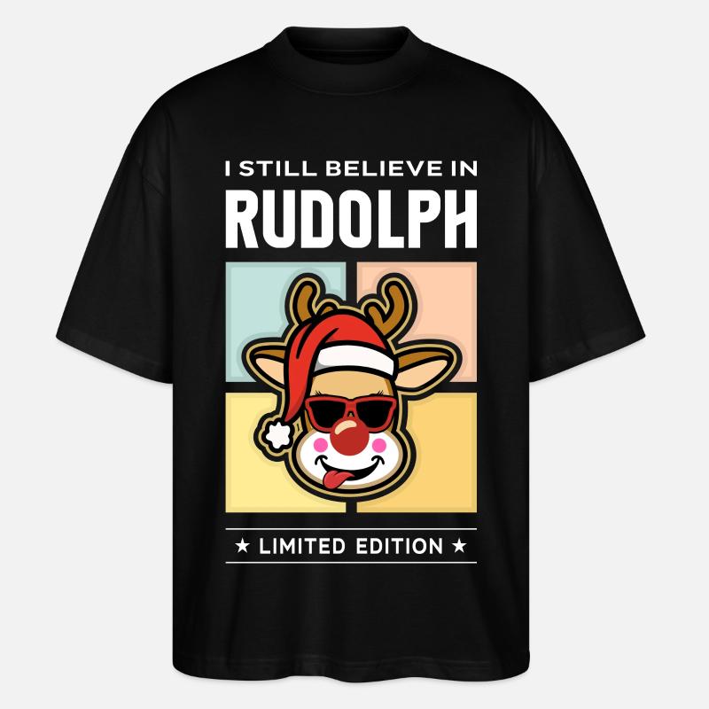 Rudolph - Stanley/Stella Oversized Unisex Bio T-Shirt Blaster 2.0 - Schwarz