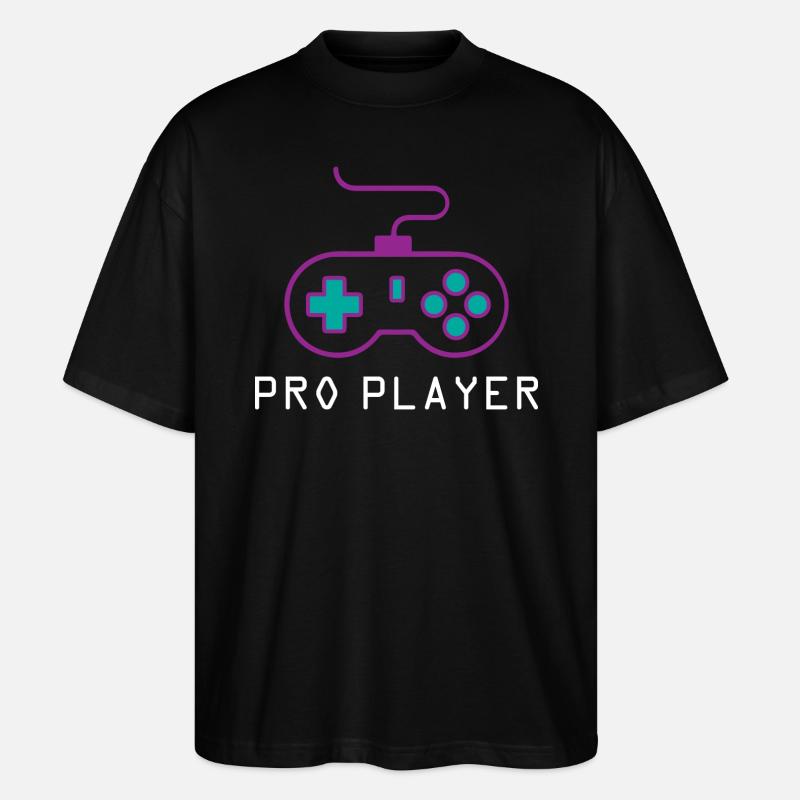 Pro Player Gamer - Stanley/Stella Oversized Unisex Bio T-Shirt Blaster 2.0 - Schwarz