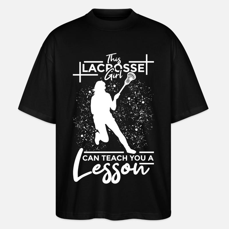 Lacrosse Mädchen - Stanley/Stella Oversized Unisex Bio T-Shirt Blaster 2.0 - Schwarz