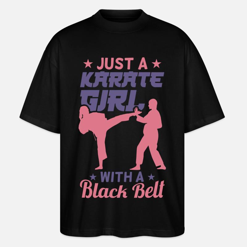 Karate Mädchen - Stanley/Stella Oversized Unisex Bio T-Shirt Blaster 2.0 - Schwarz