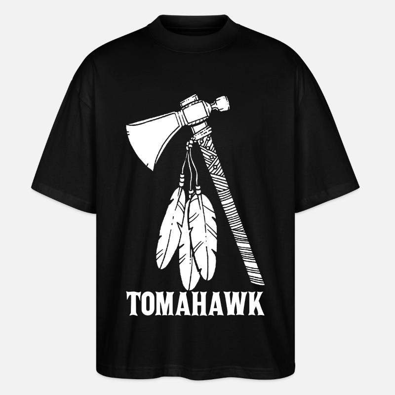 Tomahawk blanc - T-shirt bio Blaster 2.0 coupe oversize Stanley/Stella Unisexe - noir