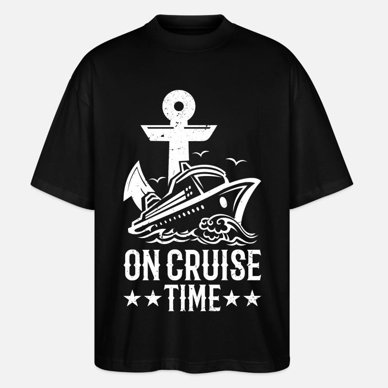 on cruise time - Stanley/Stella Oversized Unisex Bio T-Shirt Blaster 2.0 - Schwarz