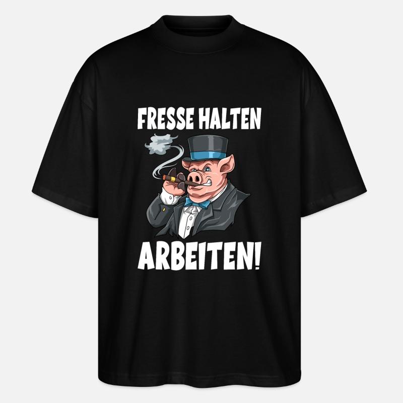 Chef Vorgesetzter Arbeiten - Stanley/Stella Oversized Unisex Bio T-Shirt Blaster 2.0 - Schwarz