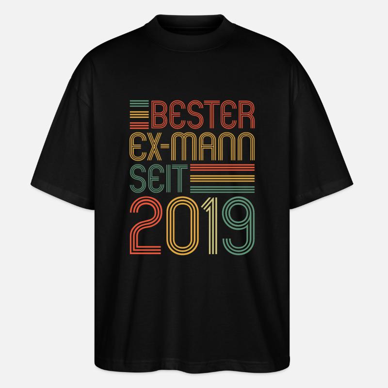 Weltbester Ex-Mann seit 2019 Scheidungs - Stanley/Stella Oversized Unisex Bio T-Shirt Blaster 2.0 - Schwarz