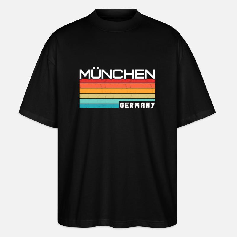 Münchnerin Münchner München - Stanley/Stella Oversized Unisex Bio T-Shirt Blaster 2.0 - Schwarz