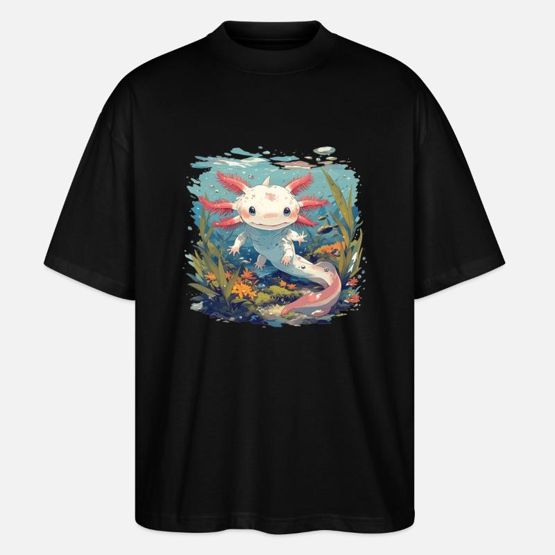 Axolotl - Stanley/Stella Oversized Unisex Bio T-Shirt Blaster 2.0 - Schwarz