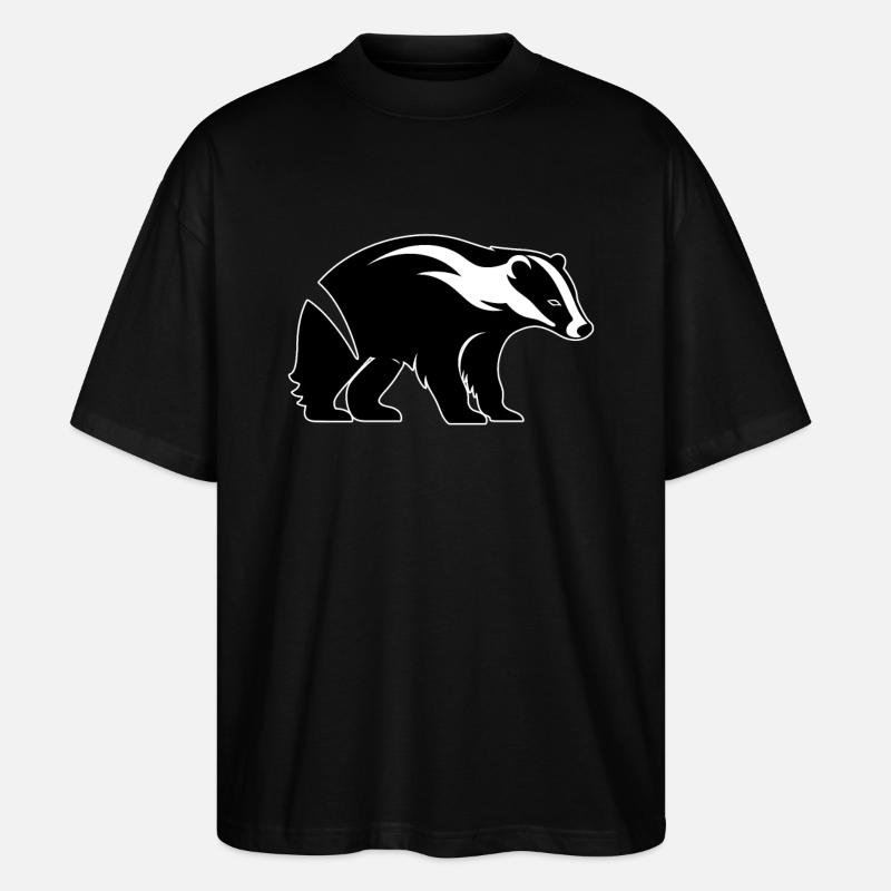 Badger Dachse Dachs - Stanley/Stella Oversized Unisex Bio T-Shirt Blaster 2.0 - Schwarz
