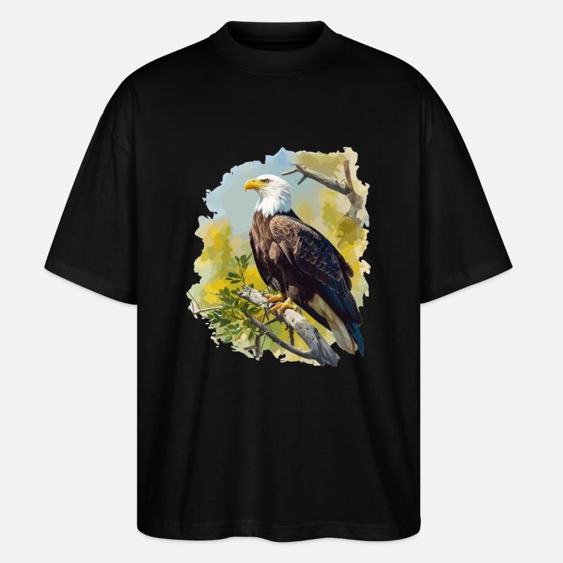 Bald Eagle Weißkopfseeadler - Stanley/Stella Oversized Unisex Bio T-Shirt Blaster 2.0 - Schwarz