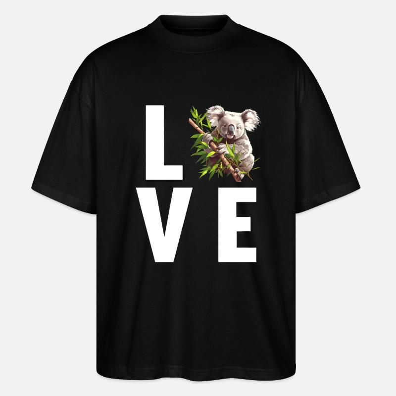 Koalas Koala - T-shirt bio Blaster 2.0 coupe oversize Stanley/Stella Unisexe - noir