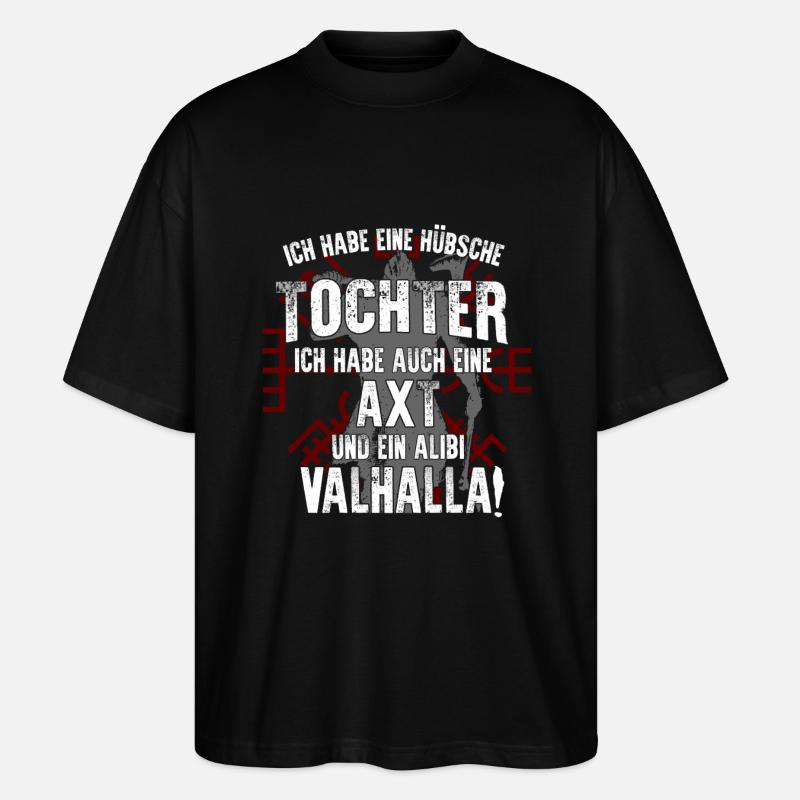 Wikinger - Stanley/Stella Oversized Unisex Bio T-Shirt Blaster 2.0 - Schwarz