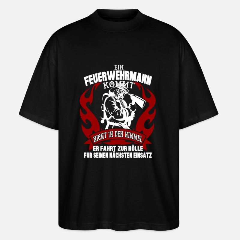 Feuerwehr - Stanley/Stella Oversized Unisex Bio T-Shirt Blaster 2.0 - Schwarz