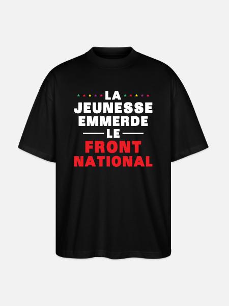 Fuck the National Front - Stanley/Stella Oversized Unisex Organic T-shirt Blaster 2.0 - black
