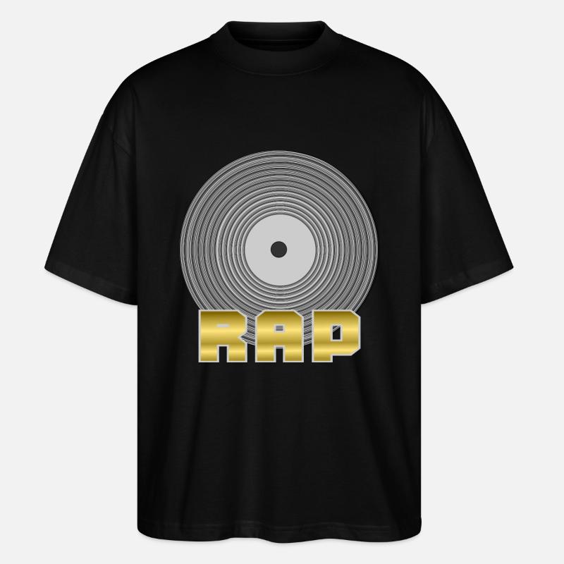 RAP LP - T-shirt bio Blaster 2.0 coupe oversize Stanley/Stella Unisexe - noir
