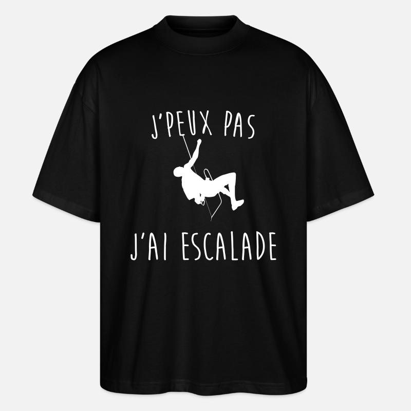 j'peux pas j'ai escalade - T-shirt bio Blaster 2.0 coupe oversize Stanley/Stella Unisexe - noir