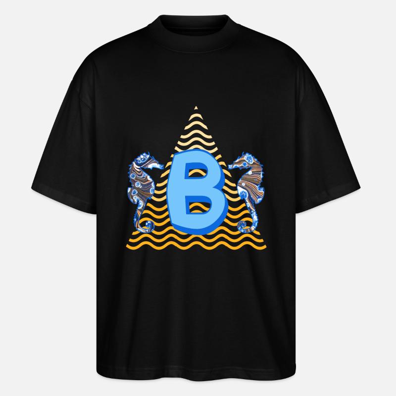 seepferdchen e 262 b - Stanley/Stella Oversized Unisex Bio T-Shirt Blaster 2.0 - Schwarz