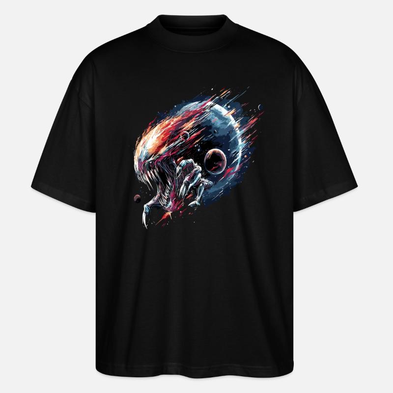 Alien Creature Planète Science-fiction - T-shirt bio Blaster 2.0 coupe oversize Stanley/Stella Unisexe - noir