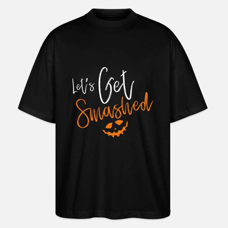 Halloween pumpkin gift Lantern trickle - Stanley/Stella Oversized Unisex Organic T-shirt Blaster 2.0 - black