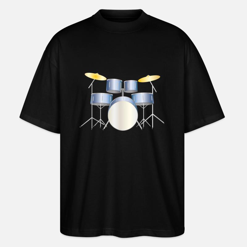 drums - Stanley/Stella Oversized Unisex Bio T-Shirt Blaster 2.0 - Schwarz