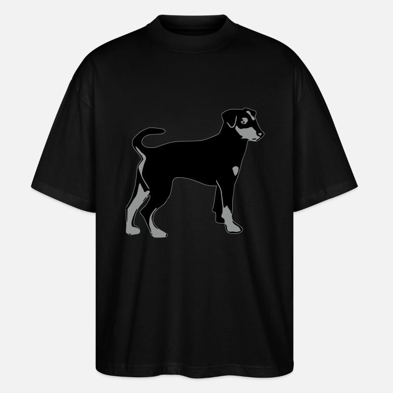 pinscher hund - Stanley/Stella Oversized Unisex Bio T-Shirt Blaster 2.0 - Schwarz