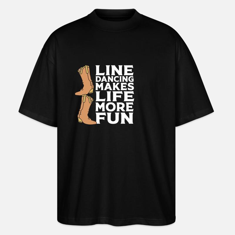Linedance - Stanley/Stella Oversized Unisex Bio T-Shirt Blaster 2.0 - Schwarz