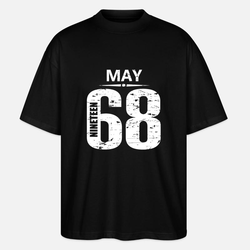 Mai 1968 - T-shirt bio Blaster 2.0 coupe oversize Stanley/Stella Unisexe - noir