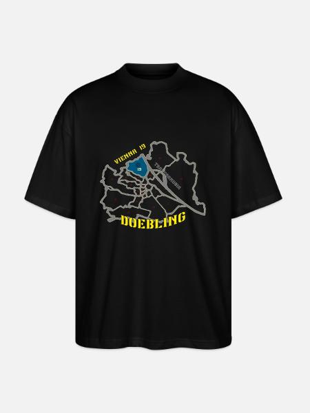 Döbling Wien 19 - Stanley/Stella Oversized Unisex Bio T-Shirt Blaster 2.0 - Schwarz