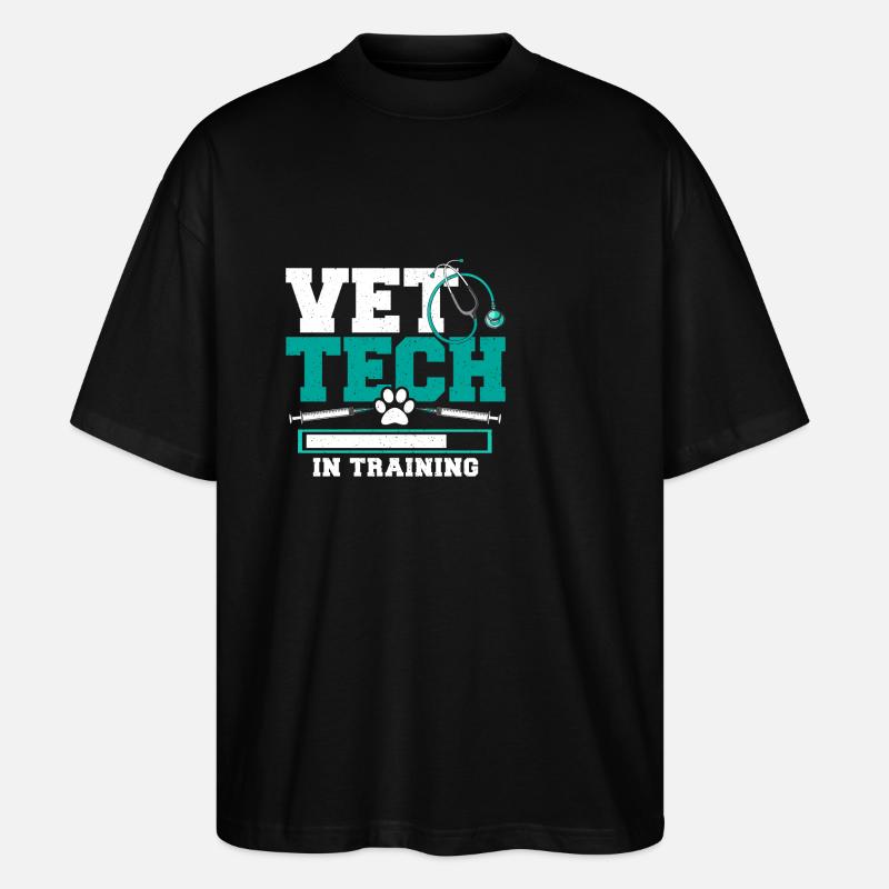 Veterinäre Tierärztin Studentin in Ausbildung - Stanley/Stella Oversized Unisex Bio T-Shirt Blaster 2.0 - Schwarz