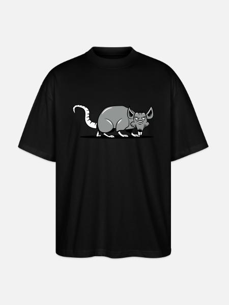 Rat evil sneak - Stanley/Stella Oversized Unisex Organic T-shirt Blaster 2.0 - black