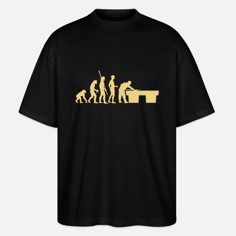 evolution_billard - Stanley/Stella Oversized Unisex Bio T-Shirt Blaster 2.0 - Schwarz