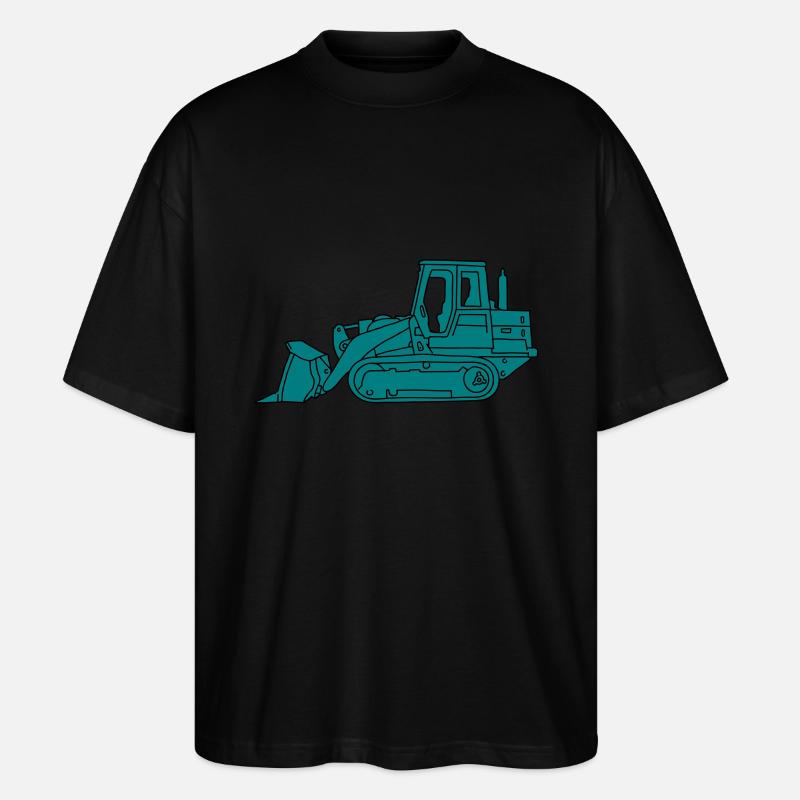 Bulldozer Planierraube 2 - Stanley/Stella Oversized Unisex Bio T-Shirt Blaster 2.0 - Schwarz