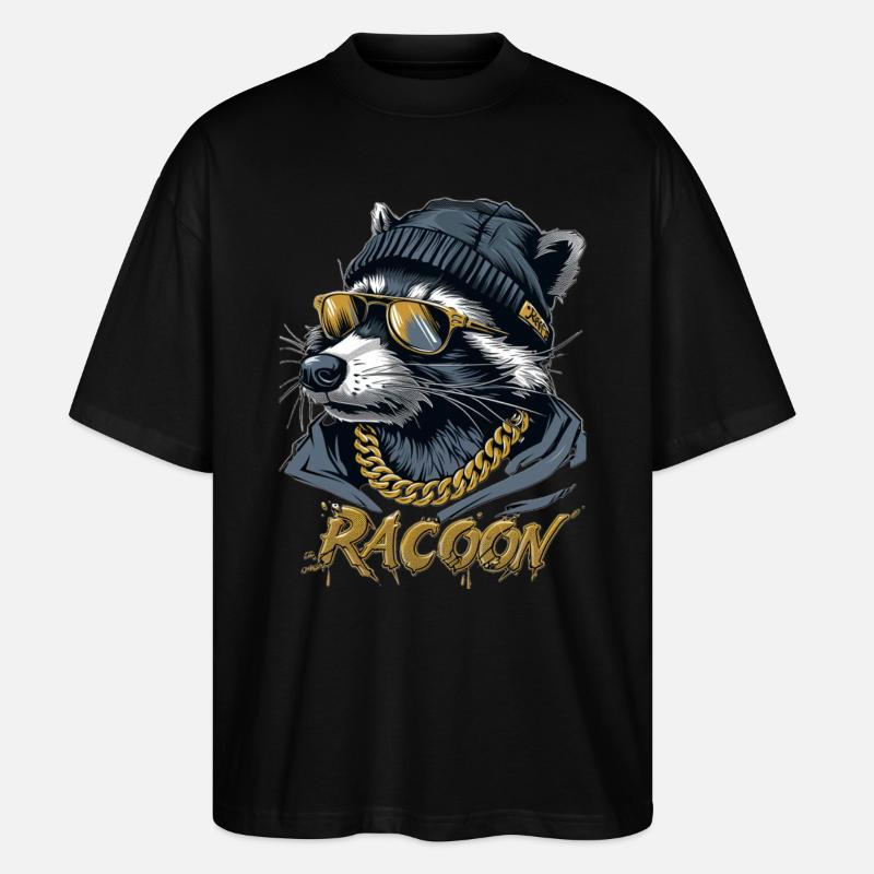 Raton laveur - T-shirt bio Blaster 2.0 coupe oversize Stanley/Stella Unisexe - noir