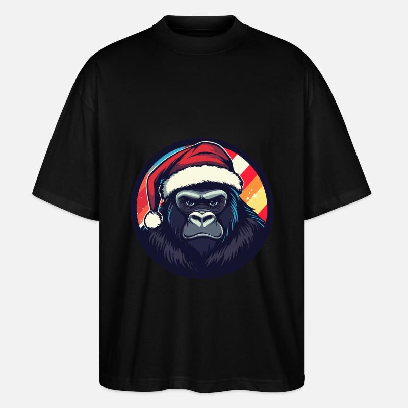 Noël Gorilla Noël - T-shirt bio Blaster 2.0 coupe oversize Stanley/Stella Unisexe - noir