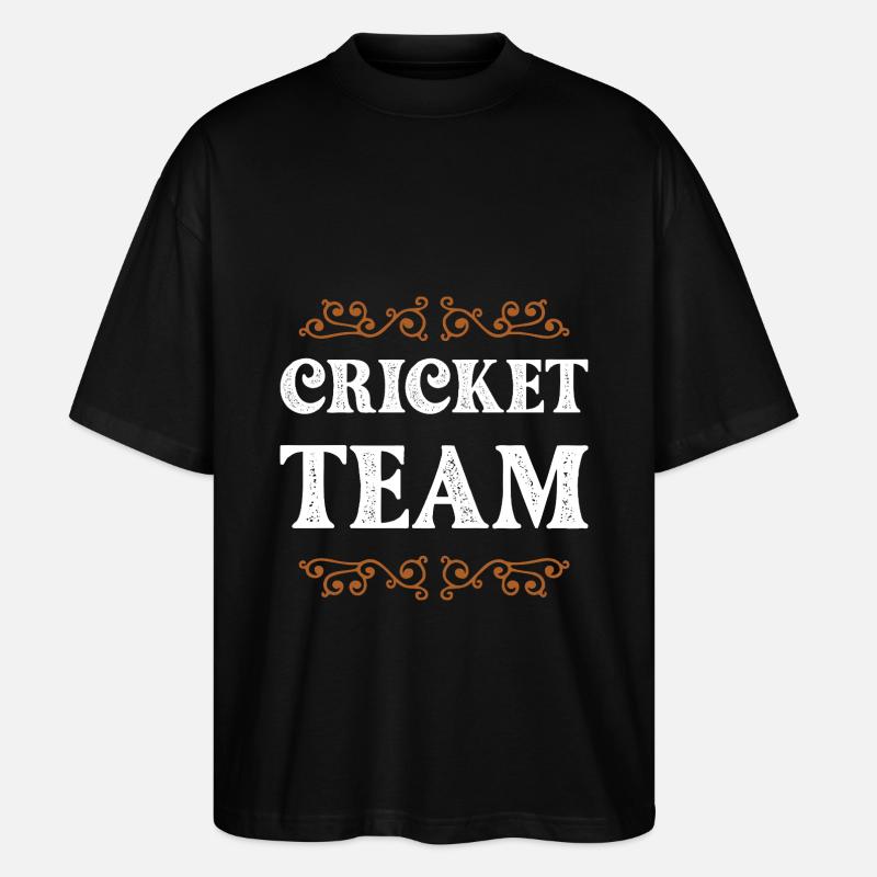 Cricket Crew - Stanley/Stella Oversized Unisex Bio T-Shirt Blaster 2.0 - Schwarz