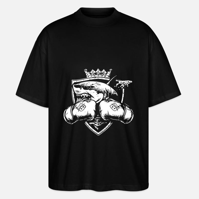 Requin boxeur - T-shirt bio Blaster 2.0 coupe oversize Stanley/Stella Unisexe - noir