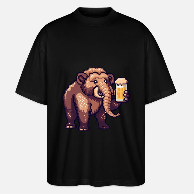 Bière Mammut Pixel - T-shirt bio Blaster 2.0 coupe oversize Stanley/Stella Unisexe - noir