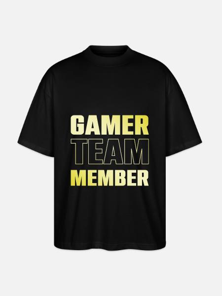 Gamer Team - Stanley/Stella Oversized Unisex Bio T-Shirt Blaster 2.0 - Schwarz