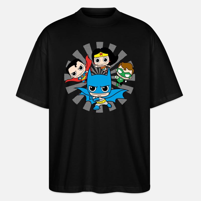 DC Comics Originals Super-Héros Chibis - T-shirt bio Blaster 2.0 coupe oversize Stanley/Stella Unisexe - noir