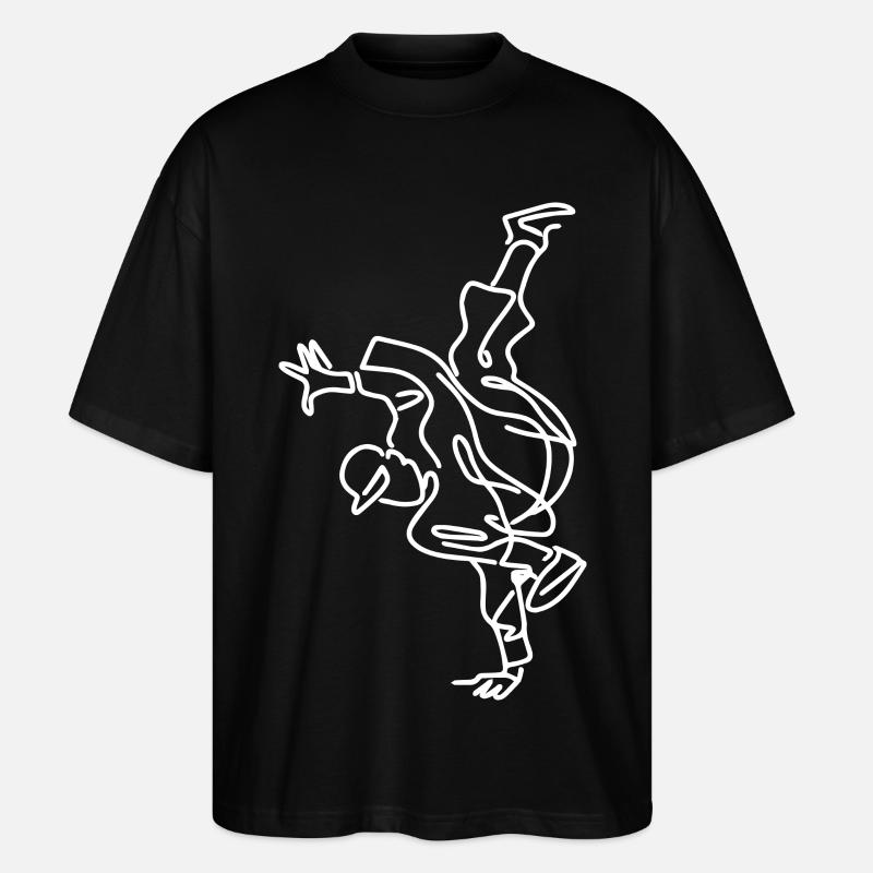 Breakdancing Skizze - Stanley/Stella Oversized Unisex Bio T-Shirt Blaster 2.0 - Schwarz