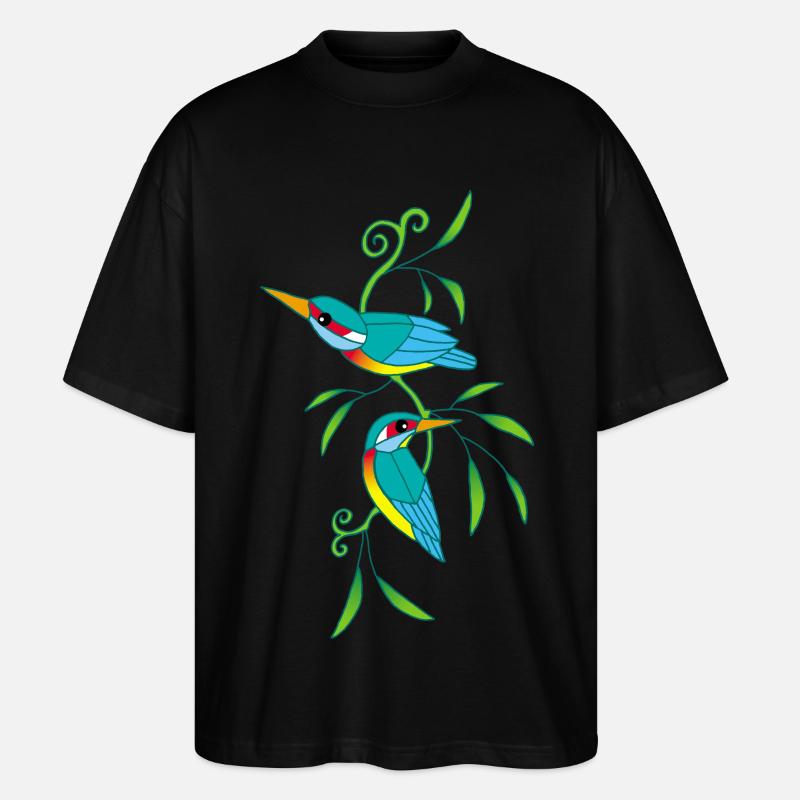 Oiseaux et nature - T-shirt bio Blaster 2.0 coupe oversize Stanley/Stella Unisexe - noir