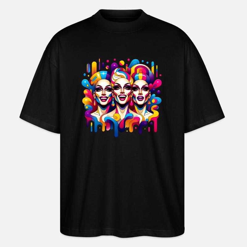 Queens' Jubel - Queens' Cheer - Stanley/Stella Oversized Unisex Bio T-Shirt Blaster 2.0 - Schwarz