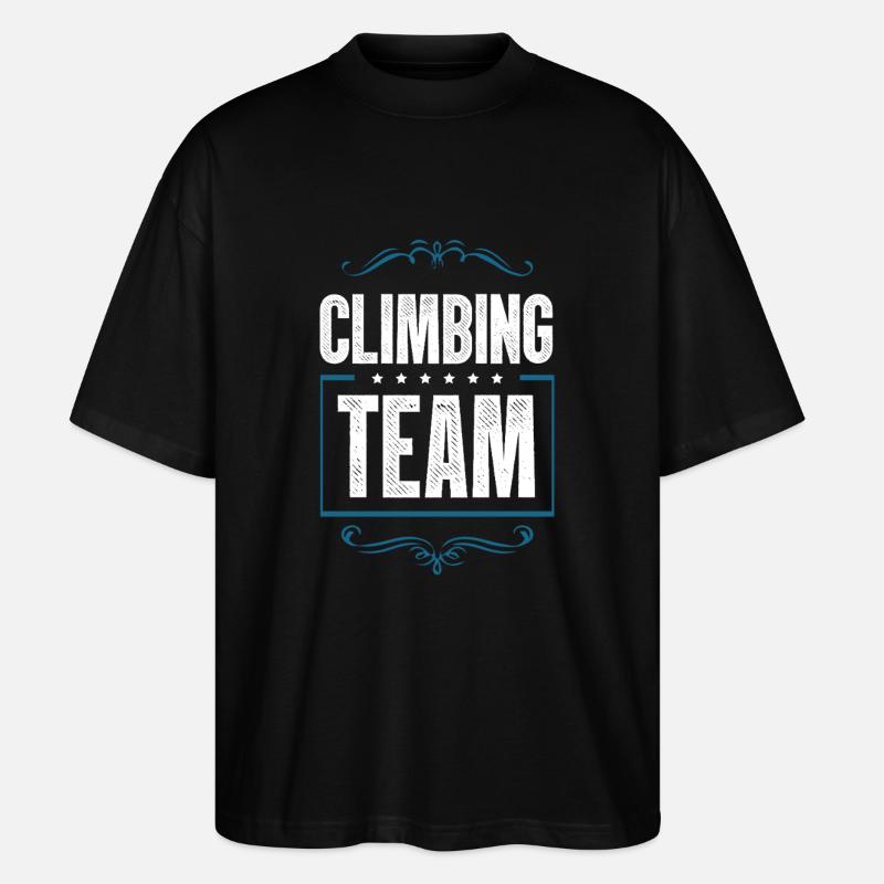 Climbing Crew - Stanley/Stella Oversized Unisex Bio T-Shirt Blaster 2.0 - Schwarz