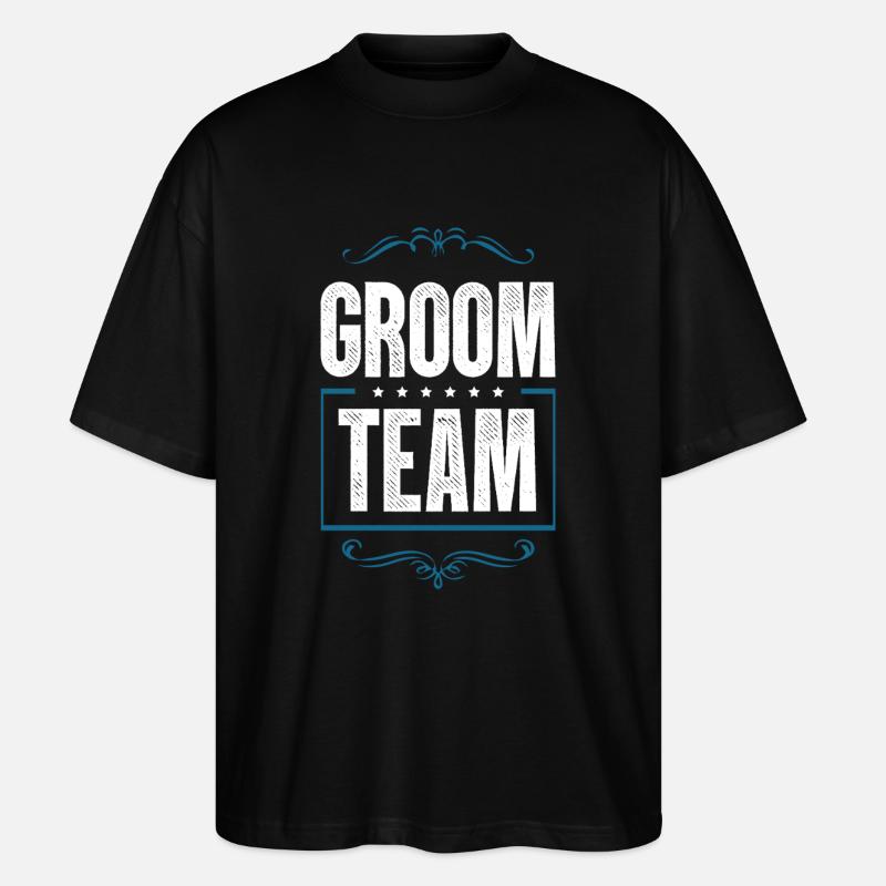Groom Team - Stanley/Stella Oversized Unisex Bio T-Shirt Blaster 2.0 - Schwarz
