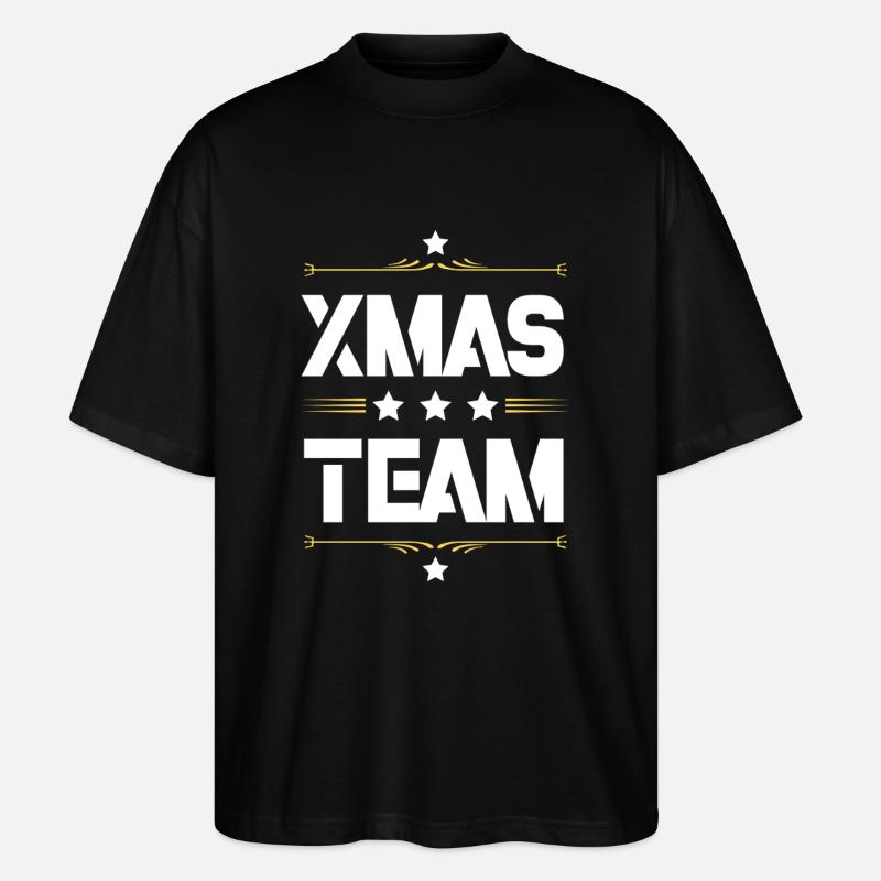 L’équipe de Noël - T-shirt bio Blaster 2.0 coupe oversize Stanley/Stella Unisexe - noir