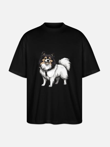 Pomeranian Dog - Stanley/Stella Oversized Unisex Organic T-shirt Blaster 2.0 - black