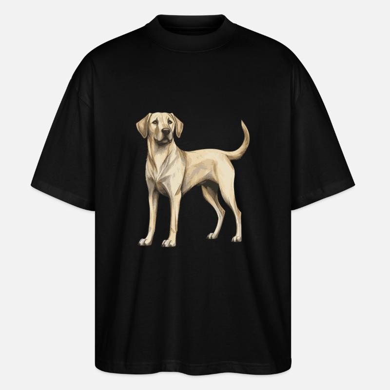 Labrador Hund - Stanley/Stella Oversized Unisex Bio T-Shirt Blaster 2.0 - Schwarz