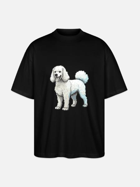 Pudel Hund - Stanley/Stella Oversized Unisex Bio T-Shirt Blaster 2.0 - Schwarz