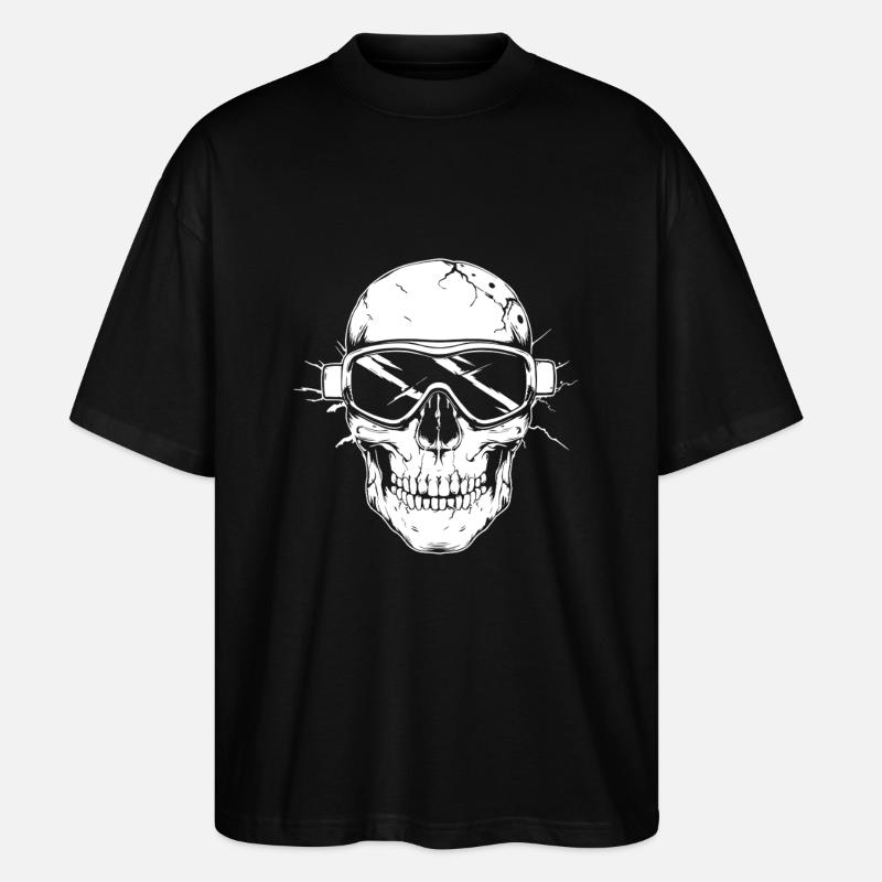Ski Lunettes de ski Skeleton - T-shirt bio Blaster 2.0 coupe oversize Stanley/Stella Unisexe - noir