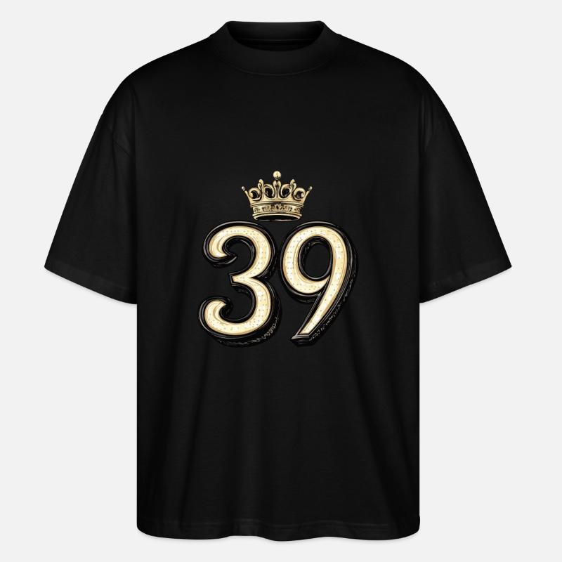 Couronne à 39 chiffres - T-shirt bio Blaster 2.0 coupe oversize Stanley/Stella Unisexe - noir