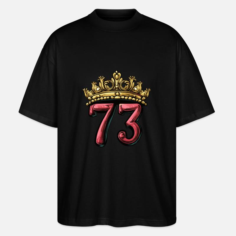 73 Number Krone - Stanley/Stella Oversized Unisex Organic T-shirt Blaster 2.0 - black